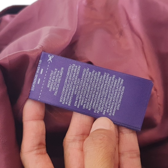 Ralph Lauren Purple Label Blended Silk Jair Velvet Cocktail Dress - Picture 8 of 16